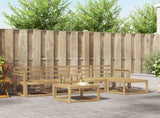 Outdoor Sofa Set 6 pcs White 59 x 59 x 37 cm Solid Acacia Wood 3387513