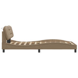 Bed Frame with LED without Mattress "Hvar" Cappuccino 100x200 cm 3213917