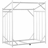 Firewood Rack with Rain Cover 101x61x110.5 cm Galvanised Steel 4104937
