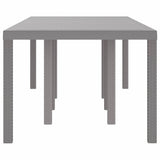 Garden Dining Table Light grey 250 x 100 x 73 cm Poly Rattan 871695