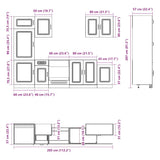 ZNTS 7 Piece Kitchen Cabinet Set Kalmar White Engineered Wood 3314761