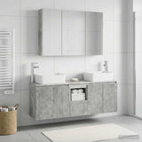 Bathroom Cabinet Set 4 pcs Concrete Grey Engineered Wood 3406426