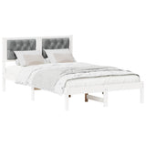 Bed Frame Light Grey 120 x 190 cm Solid Pine Wood 878208