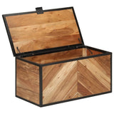 Storage Box 60x30x30 cm Solid Wood Acacia and Iron 372752