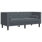 Living Room Couch 3 pcs Dark Grey 194 x 74.5 x 70.5 cm Velvet 3385868