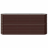 Garden Raised Bed Galvanised Steel 152x40x68 cm Brown 318895