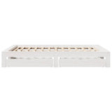 Bed Frame without Mattress White 140x190 cm Solid Wood Pine 3309012