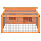 Rabbit Hutch Brown 117.5x97x47.5 cm Solid Wood Pine 172286