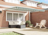 Retractable Awning Green and White 300 x 250 x 165 cm 3330177