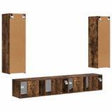 TV Cabinet Set Wall-mounted 3 pcs Smoked Oak Engineered Wood 3408984