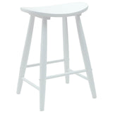 Dining Chairs 2 pcs White 46 x 37 x 63 cm Solid Rubber Wood 42020462