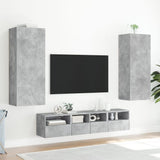 TV Wall Cabinet Concrete Grey 40.5x30x102 cm Engineered Wood 836934