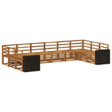 Sectional Sofa Set 10 pcs Natural Solid Acacia Wood 3384900