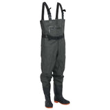 Chest Waders with Boots and Belt Dark Green Size 42 4016994