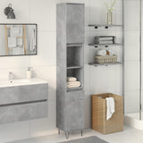 Bathroom Cabinet Concrete Grey 30x30x190 cm Engineered Wood 857198
