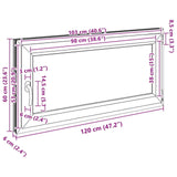 Basement Window RISOR 120 x 60 cm PVC and Glass Anthracite 42047302