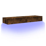 TV Cabinets with LED Lights 2 pcs Smoked Oak 60x35x15.5 cm 842897