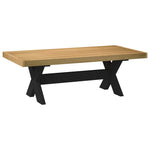 ZNTS Coffee Table NOAIN X-Shaped Legs 120x60x40 cm Solid Wood Pine 4100034