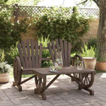 ZNTS 2 Piece Garden Lounge Set Solid Wood Fir 365098