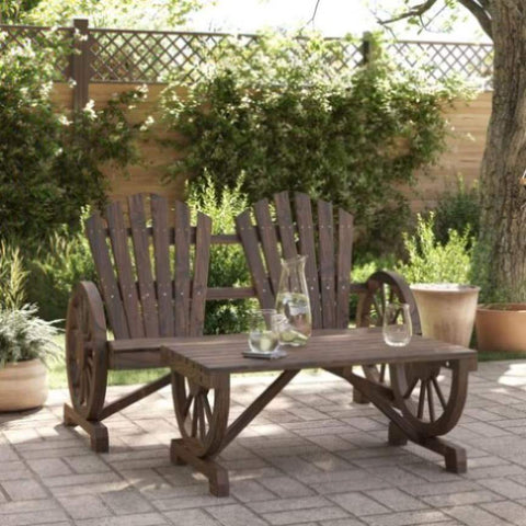 2 Piece Garden Lounge Set Solid Wood Fir 365098
