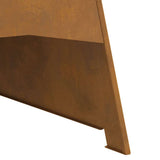 Fire Pit Brown 50 x 50 x 95 cm Weathering Steel 858941