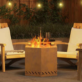 Smokeless Fire Pit Brown 58 x 58 x 51 cm Weathering Steel 858981