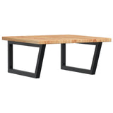 Basin Shelf Wall Mounted Steel and Solid Wood Oak 3302479