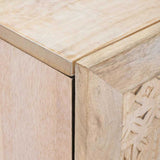 Sideboard White 60 x 33 x 75 cm Solid mango wood 4018118