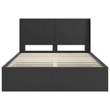 Bed Frame with Storage and Headboard Black 140 x 190 cm 3413948