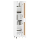 Highboard White 34.5x34x180 cm Engineered Wood 3200433