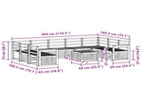 Sofa Sets 10 pcs Natural Solid Acacia Wood 3375504