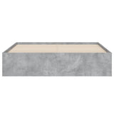 Bed Frame with Drawers without Mattress Concrete Grey 150x200 cm King Size 3207269