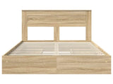 Storage Bed with Drawer Sonoma Oak 120 x 190 cm Engineered Wood 3409924