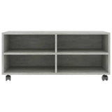 TV Cabinet with Castors Concrete Grey 90x35x35 cm Engineered Wood 800184