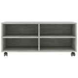 TV Cabinet with Castors Concrete Grey 90x35x35 cm Engineered Wood 800184