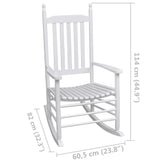 Rocking Chair White Fir hardwood Medium Rocking Chair 40858