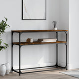 Console Table Smoked Oak 100x35.5x75 cm Engineered Wood 834067