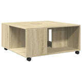 ZNTS Coffee Table Sonoma Oak 80x80x40 cm Engineered Wood 853175