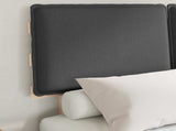 Bed Frame with Upholstered Headboard Dark Grey 120 x 200 cm 877280