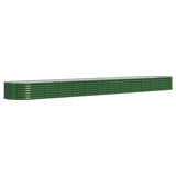 Garden Raised Bed Galvanised Steel 512x80x36 cm Green 318938