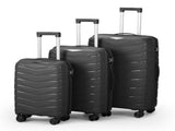 V-striped 3-in-1 PP trolley case 20in 24in 28in PP iron trolley classic color - black 96306816
