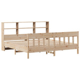 Bed Frame without Mattress 200x200 cm Solid Wood Pine 3323209