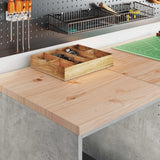 Garage Storage Cabinet Concrete Grey 40x51x85 cm Solid Wood Pine 860538