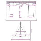 Outdoor Swing Set with Swing, Disc Swing, Nest Swing 3283634