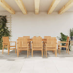 Stackable Garden Chairs 8 pcs 56.5x57.5x91 cm Solid Wood Teak 3157903