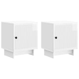 Bedside Cabinet 2 pcs High Gloss White 43 x 34.5 x 50 cm 893884