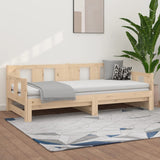 Pull-out Day Bed without Mattress Solid Wood Pine 2x cm 820282