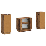 2 Piece Bathroom Cabinet Set HOORN Old Wood Engineered Wood 3418042