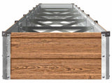 Raised Garden Bed Wood Brown 480 x 40 x 24 cm cold-rolled steel 8006361
