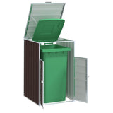 Wheelie Bin Storage for Single Bin Brown 72x81x115 cm Steel 4006174
